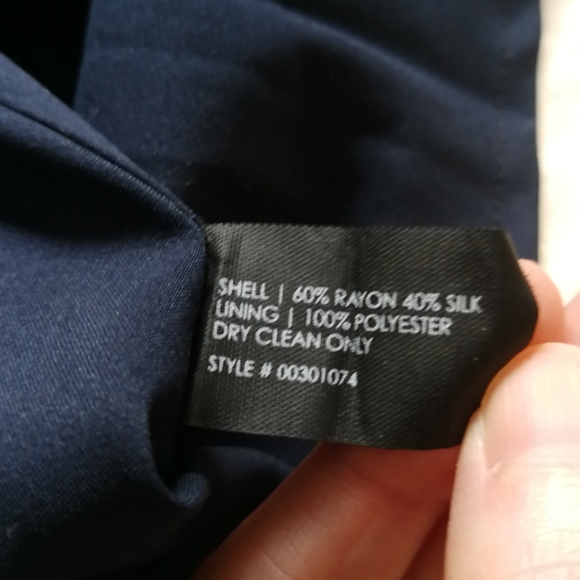 Blue skirt w/ velvet dots - Picture 5 of 5